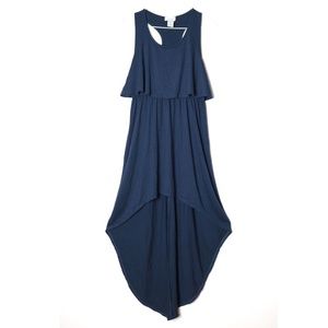Women's Navy Blue High-Lo Tank Maxi Dress Size M